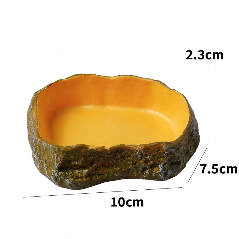 Pet Reptile Water Bowls Terrarium Plate Reptile Feeder Amphibian Feeding Bowl for Frog Chameleon Tortoise Bearded Dragon Turtle