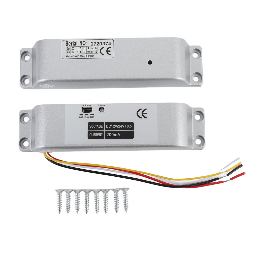 Electric Drop Bolt Lock DC12 24V NC Mode Fail Safe Electric Mortise Lock with Time Delay for Wooden