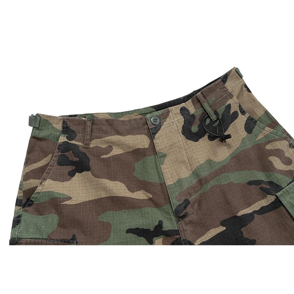 BeatStreet Camouflage Cargo Cropped Shorts for Men Wide Leg Patchwork Baggy Summer Shorts Oversized Loose Over Knee Pants