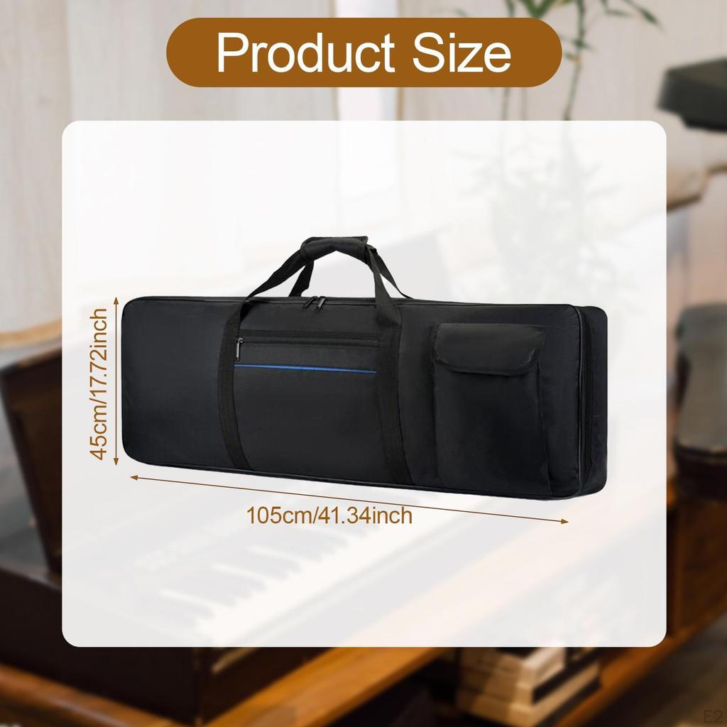 61 Key Keyboard Bag, Electric Case, Dustproof, Storage Pockets for Carrying, Performance