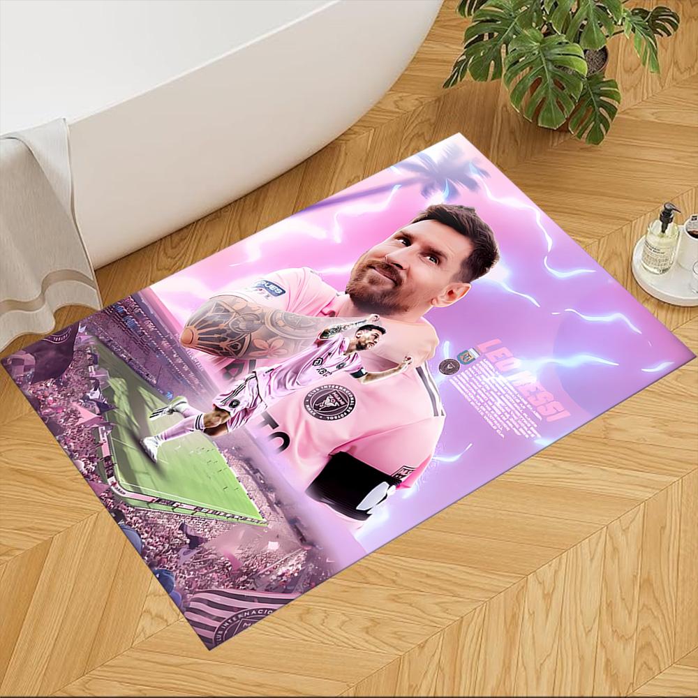 Colorful Soccer Player Carpet Perfect for Game Room Dining Room Living Rooms Balcony Anti-slip Rug Office home decor