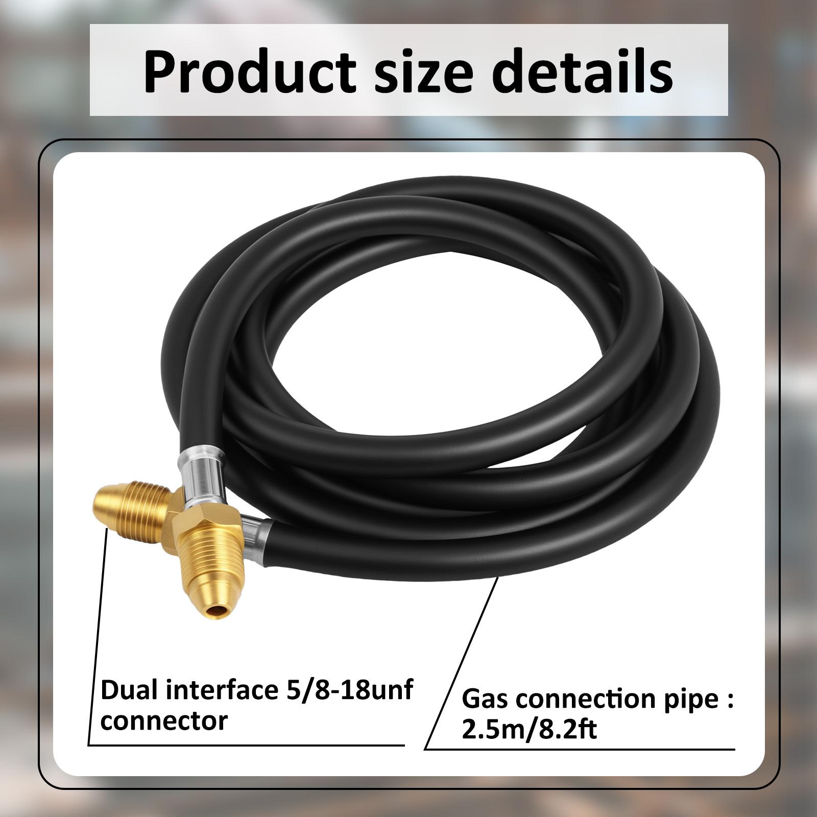 

5/8 UNF 18RH Rubber Inert Gas Welding Hose Argon Flow Hose Flow Hose Pressure Resistance Argon Air Regulator Welding Pipe 2m 6.56ft
