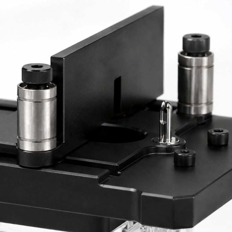 Guide Roller Slotting Attachment with Clear Base and Metal Body for Grooving Work, Guided Contact, Workshop Use, and Trim Work Support