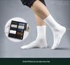 Men's Mid-Calf Cotton Socks - 5 Pairs Boxed Breathable, Sweat-Absorbent, Warm, Solid Colors for Autumn & Winter.