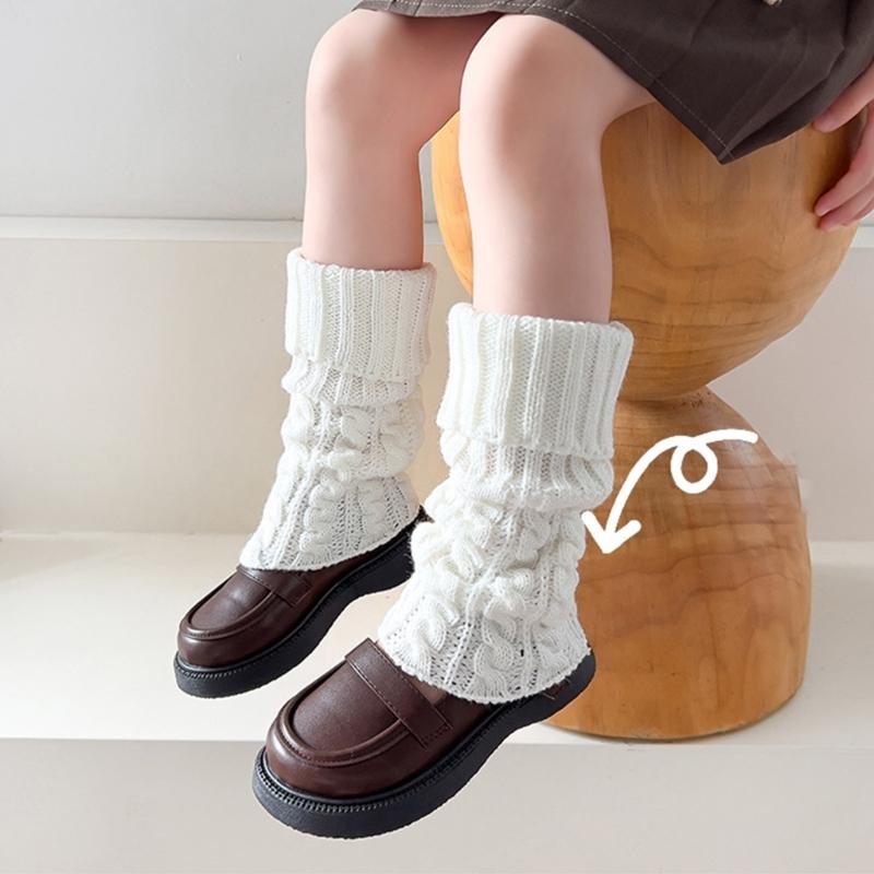 Fashion Knit Leg Warmers for Little Girls Knee High Socks for Dress Toddler Winter Slouchy Socks Thicken Warm Leggings