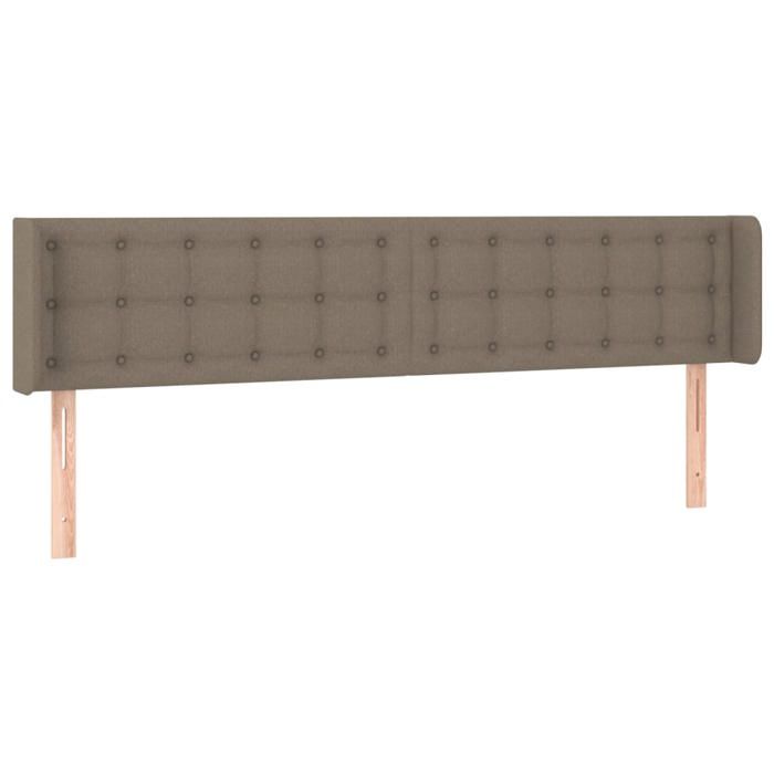 VidaXL Tête de Lit à LED Meuble de Chambre à Coucher Accessoire de Lit Double Tête de Cadre de Lit Intérieur Taupe 3123680