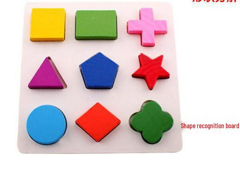 3D Wooden Geometric Shapes Jigsaw Puzzle - Children s Educational Toy for Early Development
