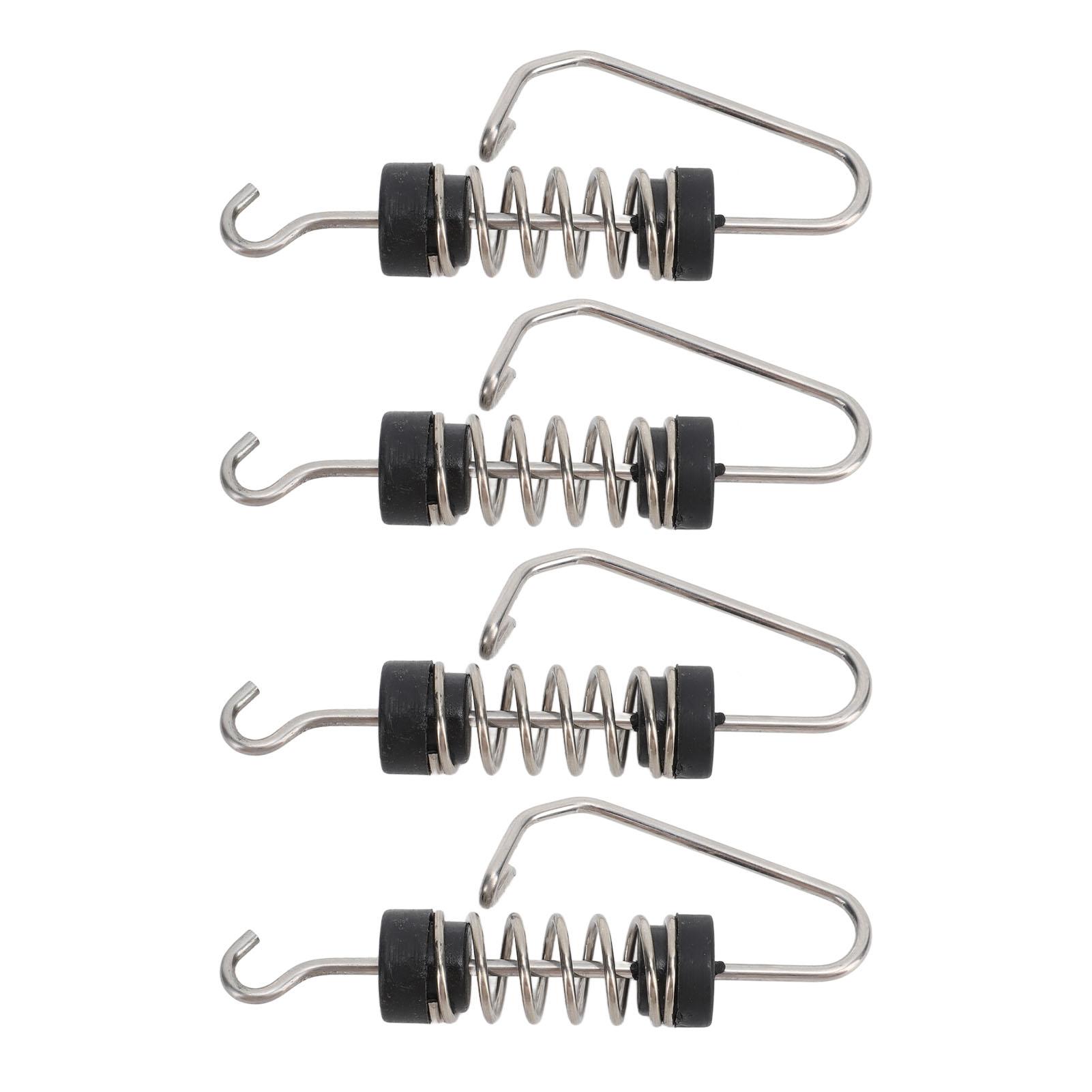 

4 Pcs Fishing Flag Clips 316 Stainless Steel Spring Loaded Anti Slip Grip Marine Flagpole Clip for Halyards Outrigger