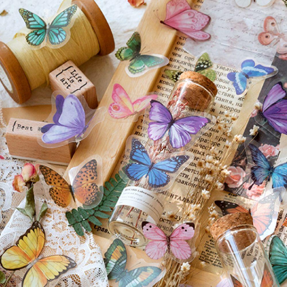 Album Journal Stickers Butterfly Decorative Sticker Scrapbooking Stickers Stationery Sticker