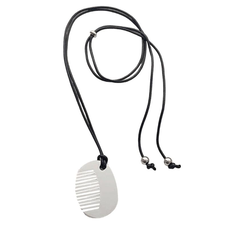 Lightweight Hypoallergenically Comb Necklace With Polished Metal Finish Fashion Accessories For Casual Or Formal Outfits