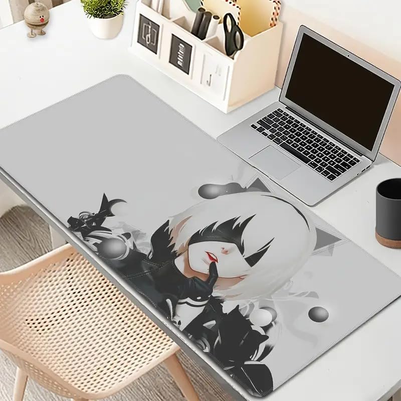 Anime Cat Ear Gaming Mousepad Desk Thick Computer Surface Mousepad, & Mat, Large, Non-Slip, Pad, Easy-to-Clean (3060CM)