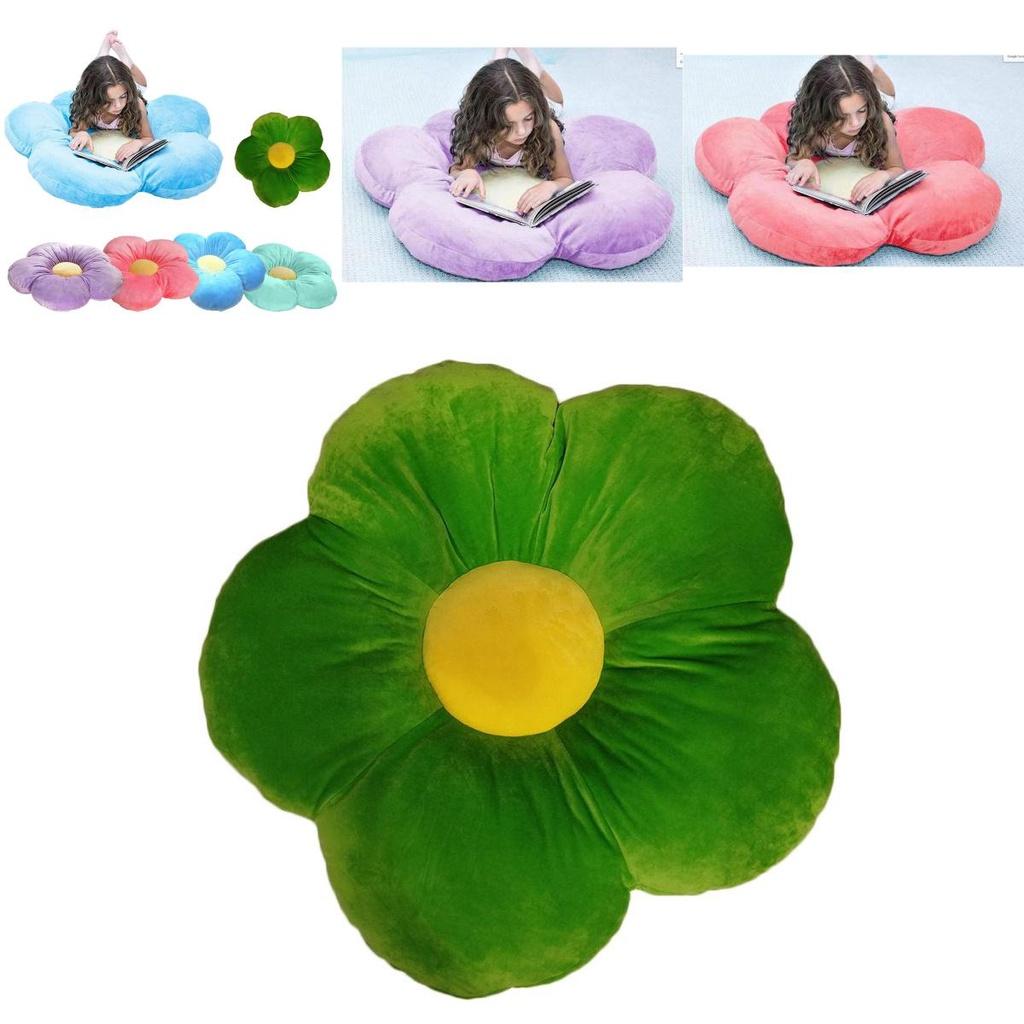 Cute Flower Cushion Home Decor Plush Toy With Colorful 6 Petal Cartoon Design