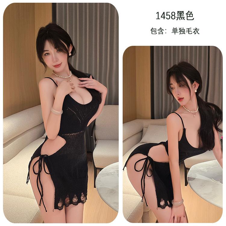 Vintage Dressing Gowms Women's Home Clothes Passion Lingerie Night Suit Silky Lace Pajamas Sexy Seduction Ladies Loungewear