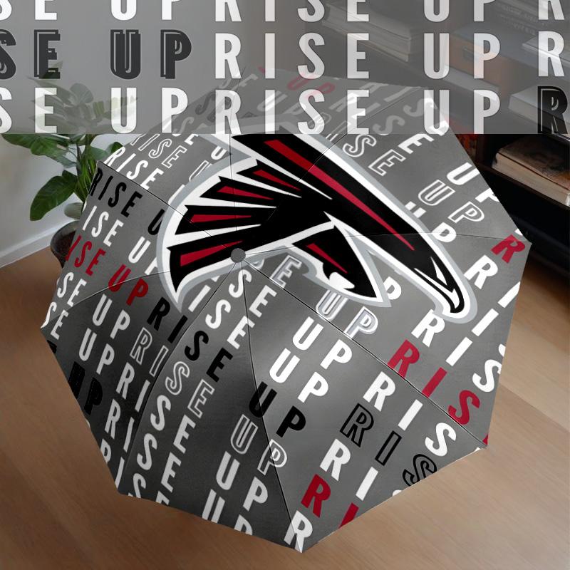 Atlanta-Falcons Rise Up Umbrella 8-Frame for Travel, Camping, Casual Lightweight Portable Umbrella, Essential for Every Family Holidays Gift