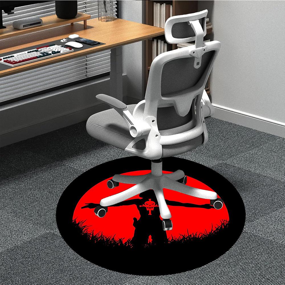 

One Piece Portgas·D· Ace Office Round Area Rug, Under Office Chairs Bedroom Living Room Home Decor a0908138 80cm by 80cm