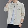 High quality work jacket for men spring new Korean style lapel business casual green men's jacket