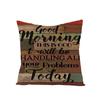 Industrial Style Retro Letter Linen Pillowcase Home Sofa Pillowcase