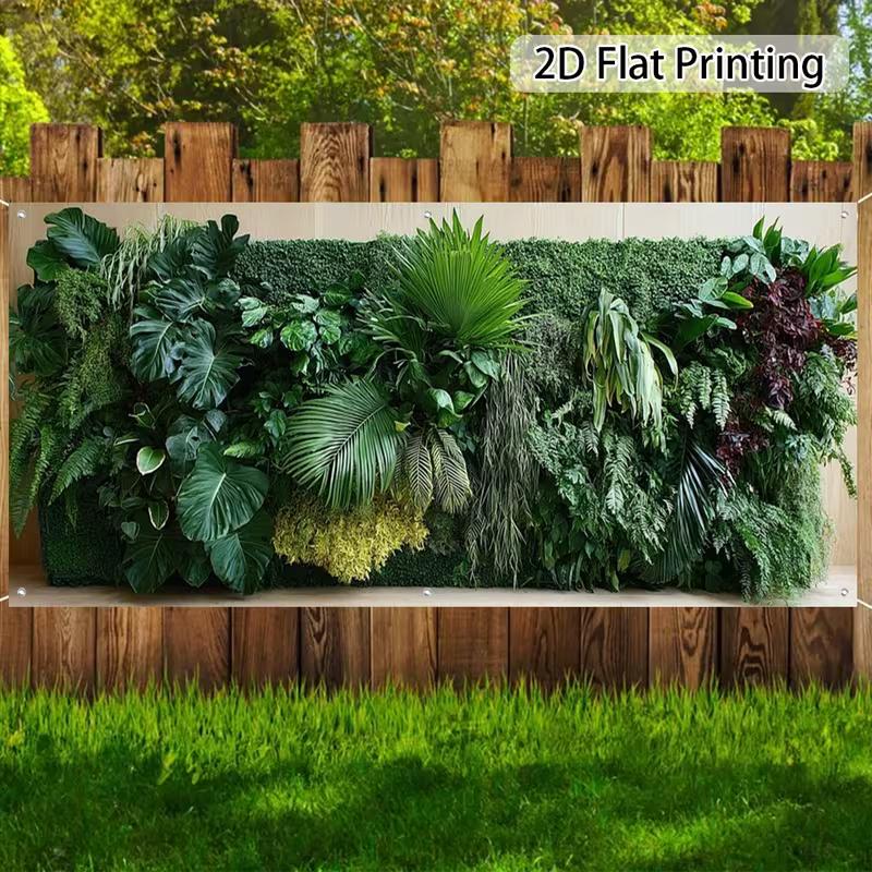 2D Jungle Style Assorted Foliage Vertical Garden Outdoor Decor Backdrop