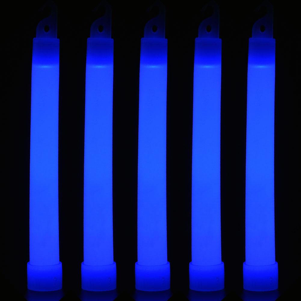 1-50pcs Glow Sticks with Hook 6 inch Fluorescence Light for Hiking Camping Outdoor Emergency Concert Party Light Sticks