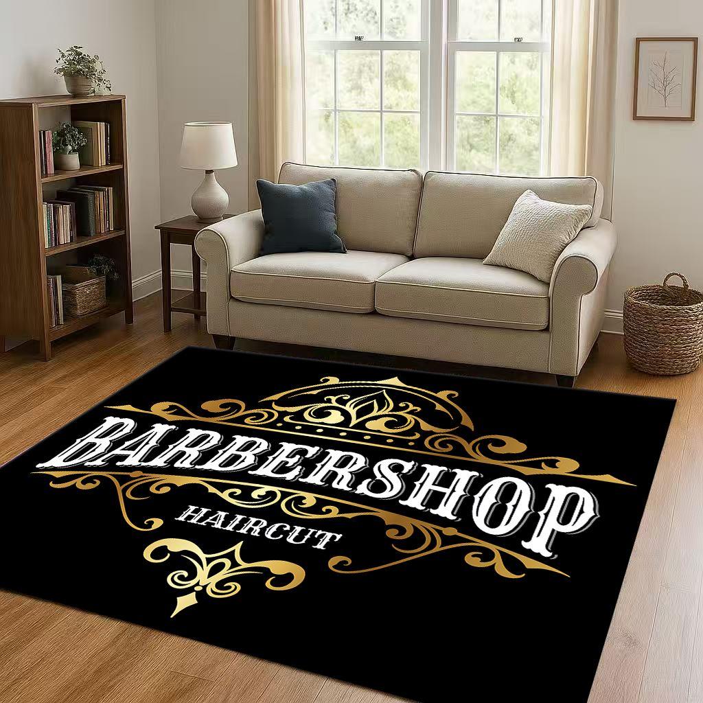 2026 New Retro Barber Shop Symbol Sign Living Room Non Slip Area Rug Carpet for Bedroom Playroom Sofa,Home Decor Doormat Gift