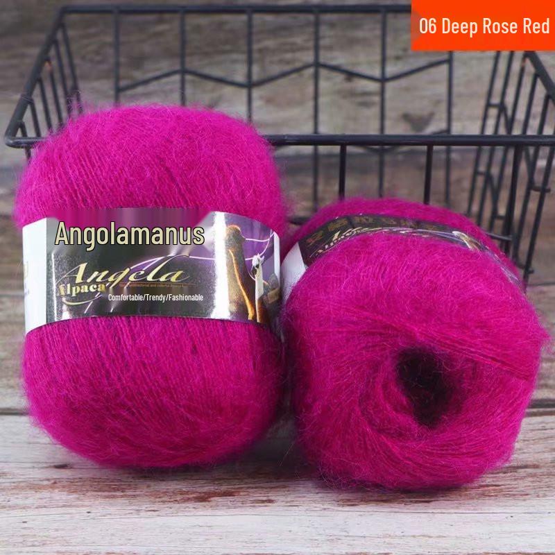 Angora Mohair Yarn - 42g Fine Long-Hair for Crochet, Knitting & Machine Use, Ideal for Coats & Shawls, Free Shipping