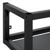 vidaXL Badezimmer Wand-Waschtischgestell Schwarz 40x38x31 cm Eisen
