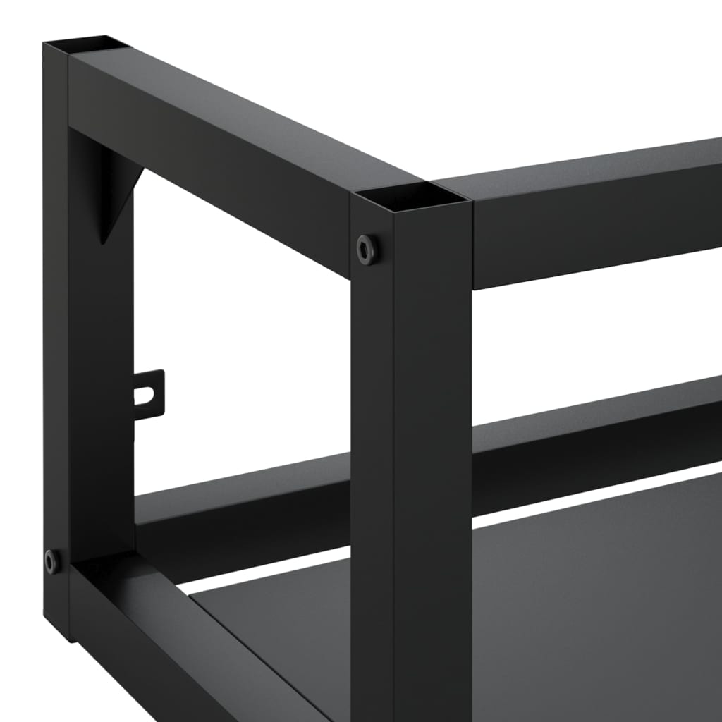 vidaXL Badezimmer Wand-Waschtischgestell Schwarz 40x38x31 cm Eisen