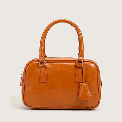 Retro Freizeit Umhängetasche für Damen 1 Schulter Boston Tasche tragbare Bowlingtasche neu