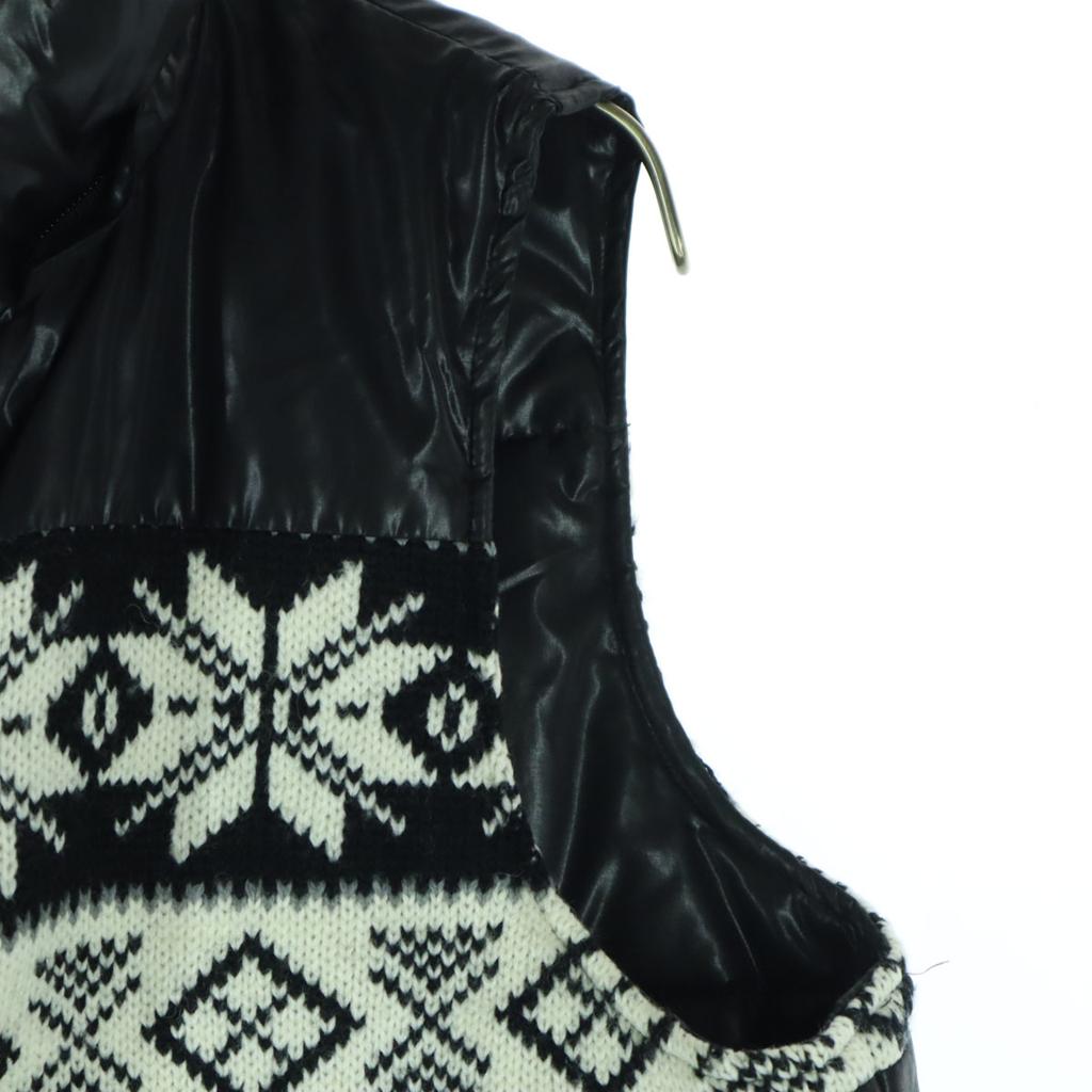 NOYET reversible Nordic Pattern knit Batting vest black Men's Used