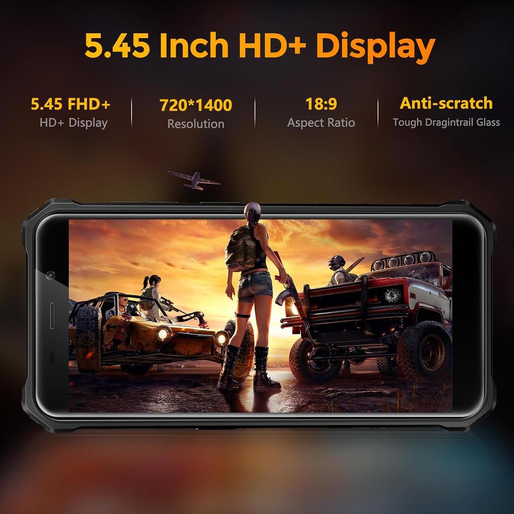 FOSSIBOT F101P Rugged Call Phone,Android 13,7(4+3)GB 64GB Rugged Smartphone 10600mAh, 5.45"Inch