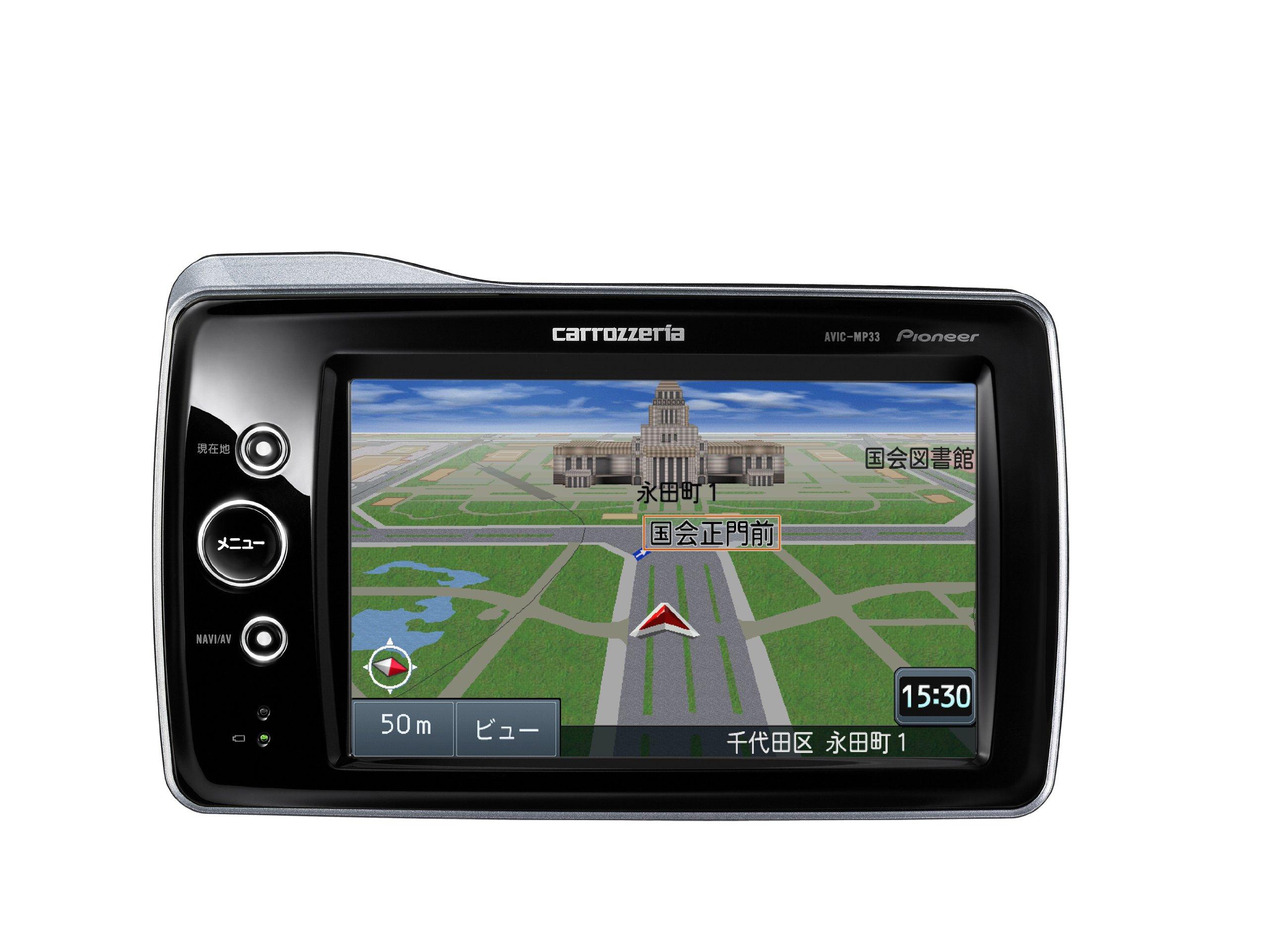 

Pioneer carrozzeria portable memory car navigation wide VGA one segment type TV/microSD 4.8v AVIC-MP33II чорний