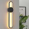 LED Wall Sconce - NETTLIFE - 60 Cm - 12 W - Black - Warm White 3000K