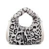Wind leopard print plush handbag women's autumn tide fashion popular versatile shoulder messenger bag