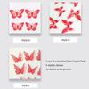 12Pcs/Set Red Blue Pink 3D Hollow Butterfly Wall Stickers For Wedding Home Decoration Living Room Decor Art Butterflies Decals