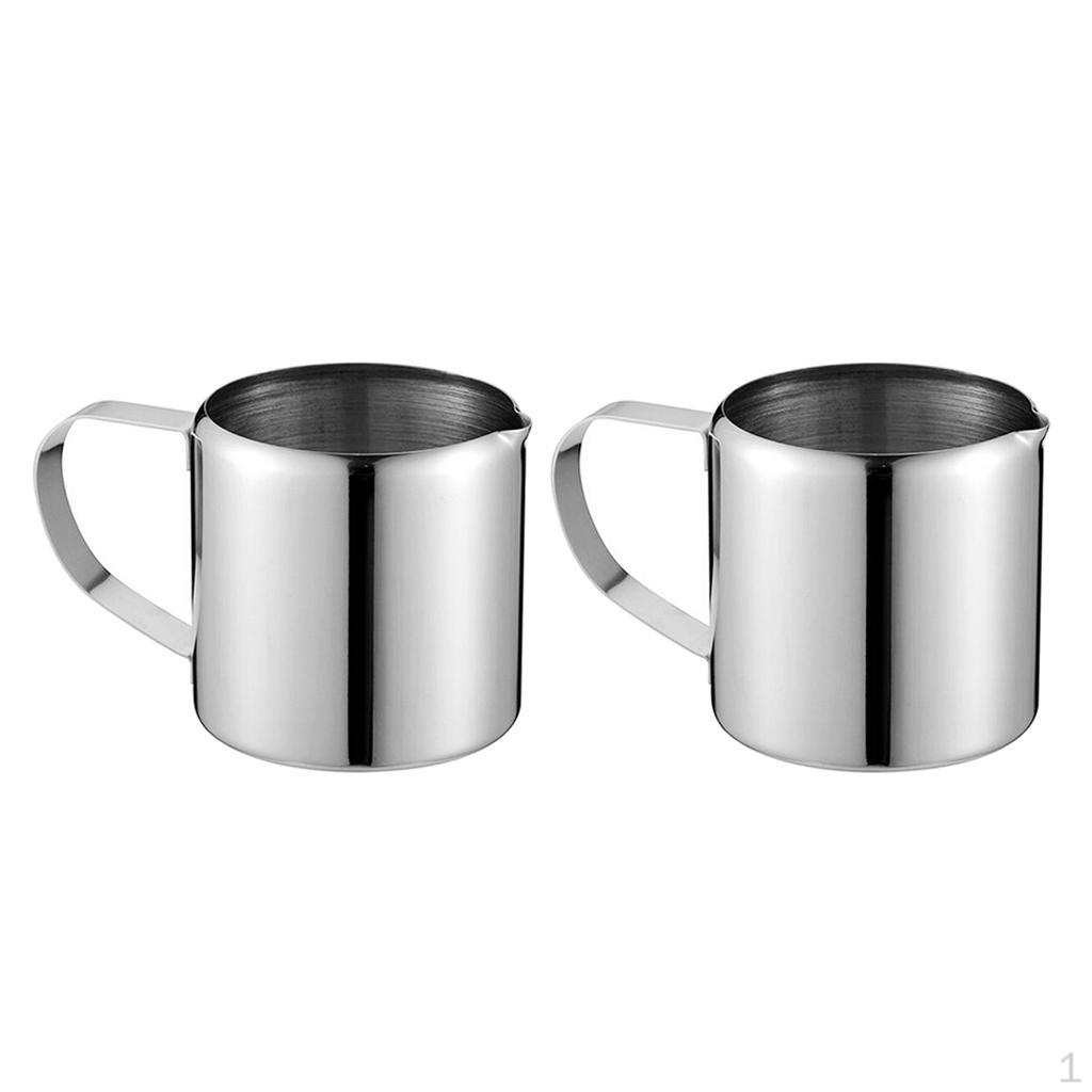 

2 шт. 1 унция Кувшин для вспенивания из нержавеющей стали Кофейная чашка кружка