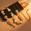 Vintage Boho Metal Waist Chain Women Shell Pearl Starfish Waist Chain Fashion Casual Vacation Beach Jewelry Accessories Gifts