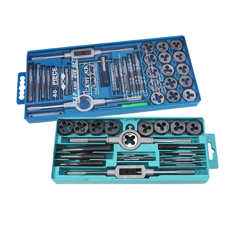 Multi-Spec Tap & Die Set: 12, 20, or 40 Pieces
