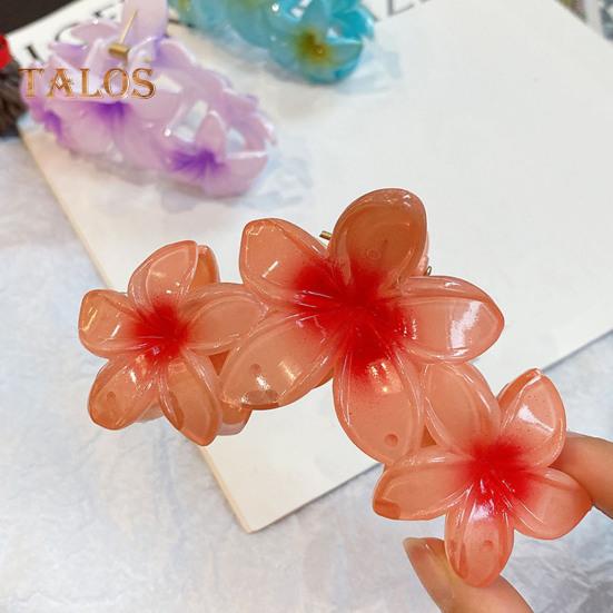 Flower Shape Hair Claw Strong Grip Anti-slip Hair Clip Shower Back Head Hair Clip Vacation Hair Accessories