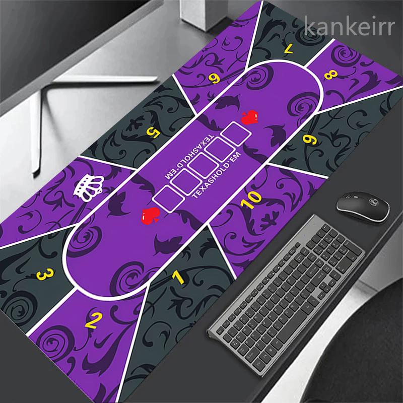 Tapis de table Texas Hold'em portable en caoutchouc et mousse pour poker, tapis de souris, clavier de bureau, tapis de table de jeu pour joueurs, disposition du jeu