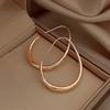 Waterdrop Shaped Big Hoop Earrings for Women Minimalist Metal Earrings Daily Wear Temperament Statement Jewelry Drop Ship
