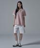 WAARFORWOMAN Wt-61 Rugby Half Collar Short Sleeve T-Shirt_Pink