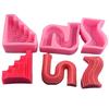 3D Geometrisk Ljus Silikonform S-formad Kolumn Hantverk Harts Tvål Gips Tillverkningsform DIY Choklad Iskub Bakverktyg