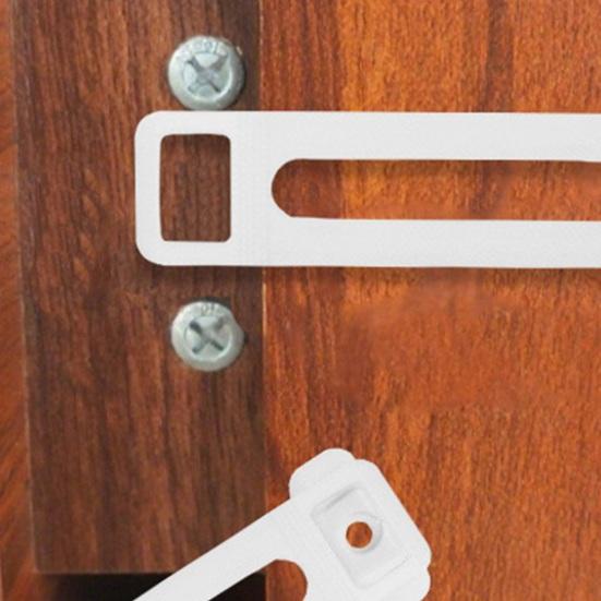 Cabinet Safety Lock with Screws Multi-Purpose Drawer Cupboard Child Proofing Safety Buckle Baby Proof Security Latch Lock