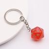 Colorful Acrylic 20-Sided Dice Shaker Pendant for Handmade Jewelry