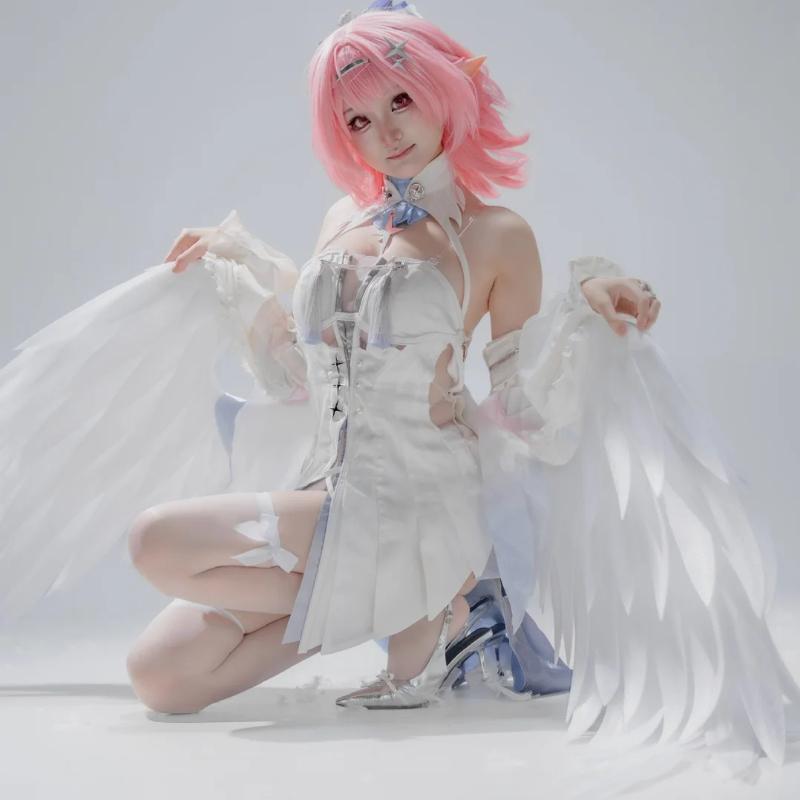 Zenless Zone Zero ZZZ Remielle Dan Cosplay Costume Dual Form Black White Outfit Dress Carnival Anime Game Role Play Wig