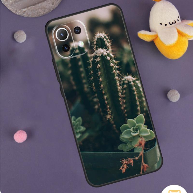 Plant Cactus Case For Xiaomi 15 Ultra 14 13T 14T 15T 17 Pro Max POCO F8 Ultra F5 F6 F7 X5 X6 X7 Pro Cover