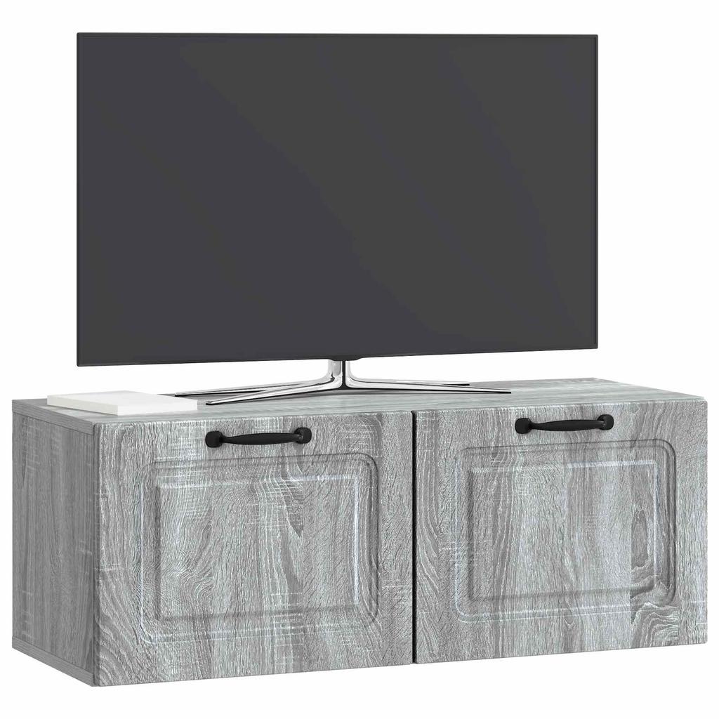 Wall Mounted TV Cabinet Grey Sonoma 78.5 x 31 x 30 cm