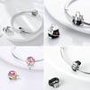 Charms 925 Silver Beads Coffee Bag Car Pendants Fit Original Bracelet Making Jewelry
