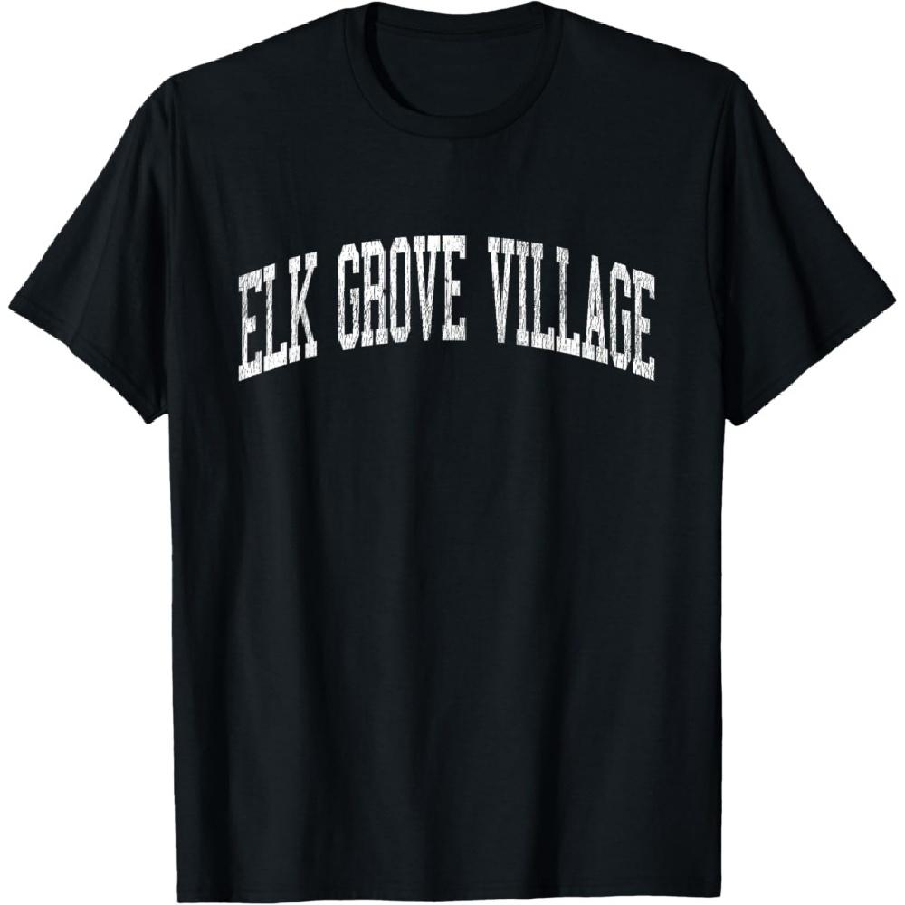 Elk Grove Village Illinois IL Vintage Athletic Sports Design T-Shirt S чёрный