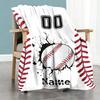 Softball Style Personalized Text Blanket Gift Personalized Blanket Durable Comfort for Sofa Office Office Chair Couch for All Occasions